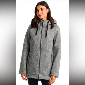 1 Madison Expedition Ladies' Knit Sherpa Lined Hooded Jacket size Large